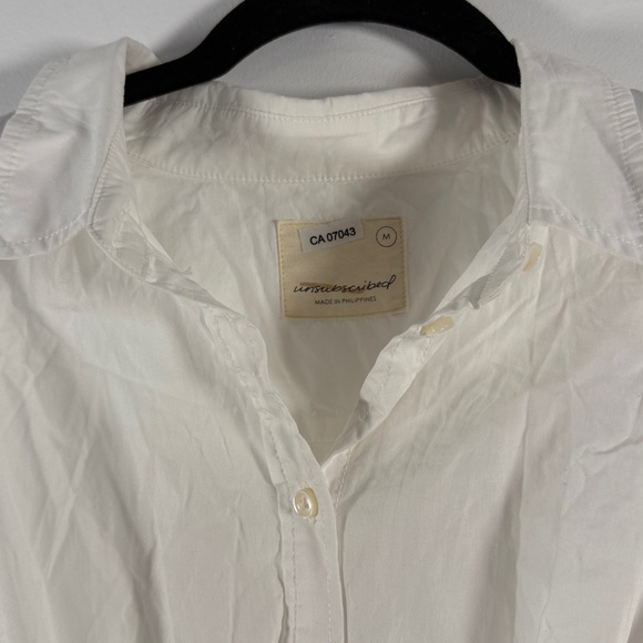 NWOT Unsubscribed White Mini Shirt Dress - Picture 3 of 7